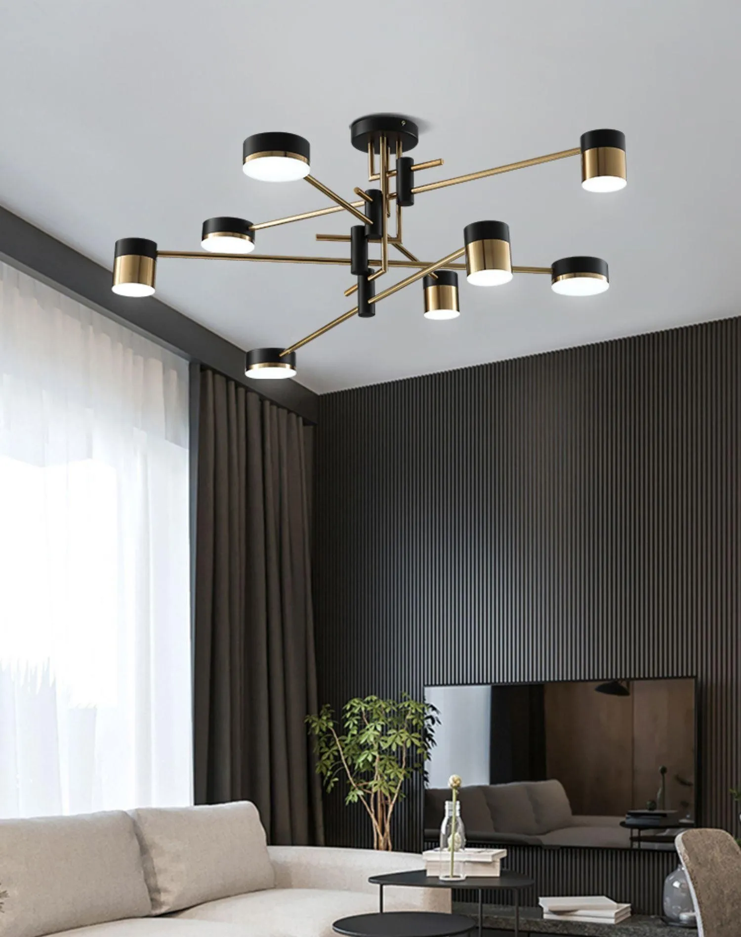 Luxe Spider Sputnik Design Metalen Schijf Plafondlamp HL1090
