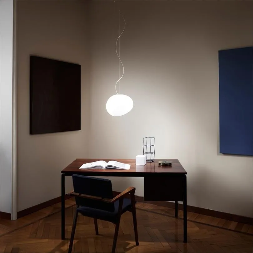 Art Deco Stonea Melkglazen Hanglamp