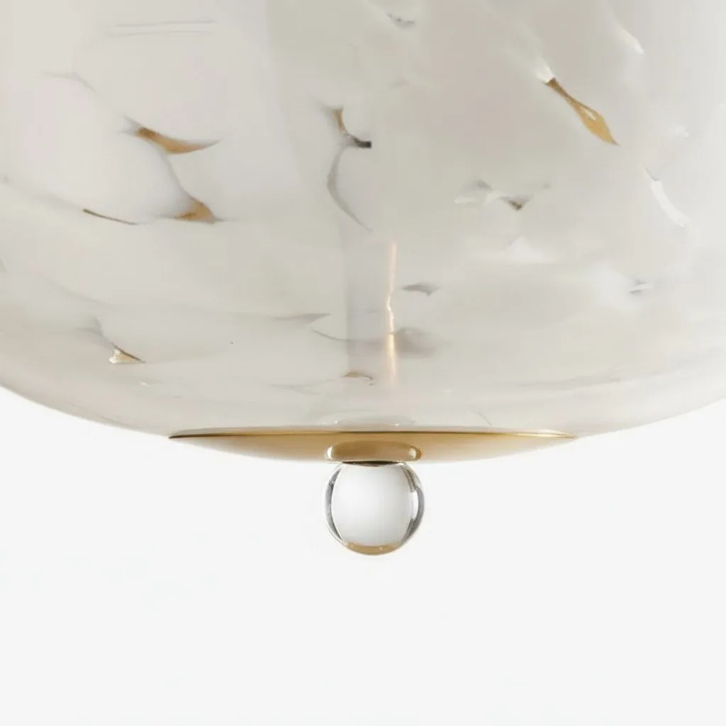Clea ronde glazen plafondlamp - gestippelde kap voor slaapkamer- en halverlichting HL1892