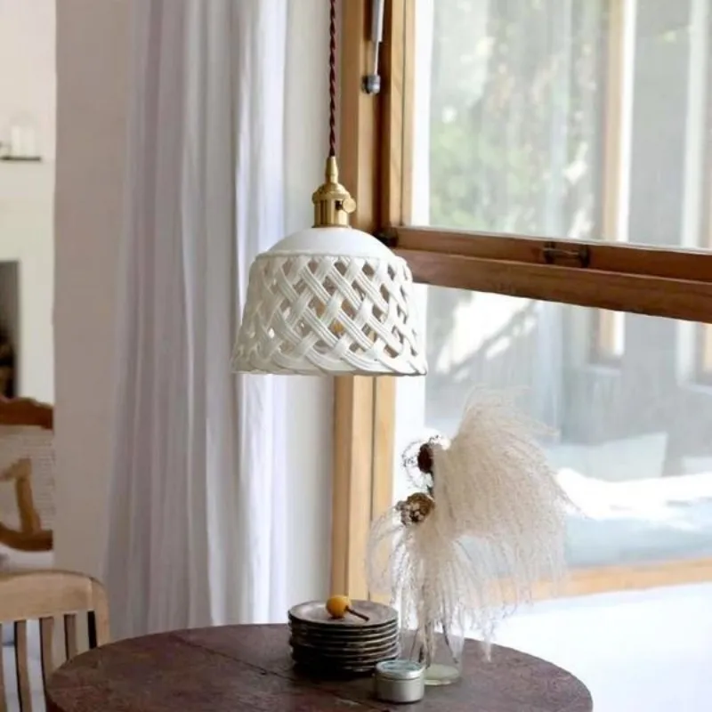 Moderne Witte Keramische Hanglamp voor de Woonkamer HL45