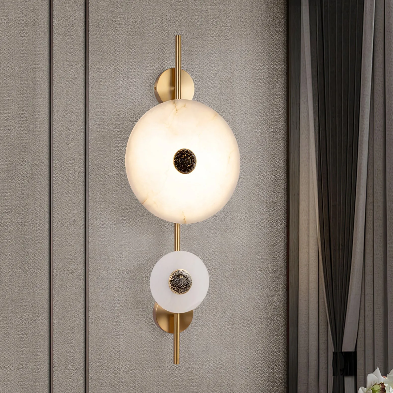 Alabaster Eclipse wandlamp HL2945
