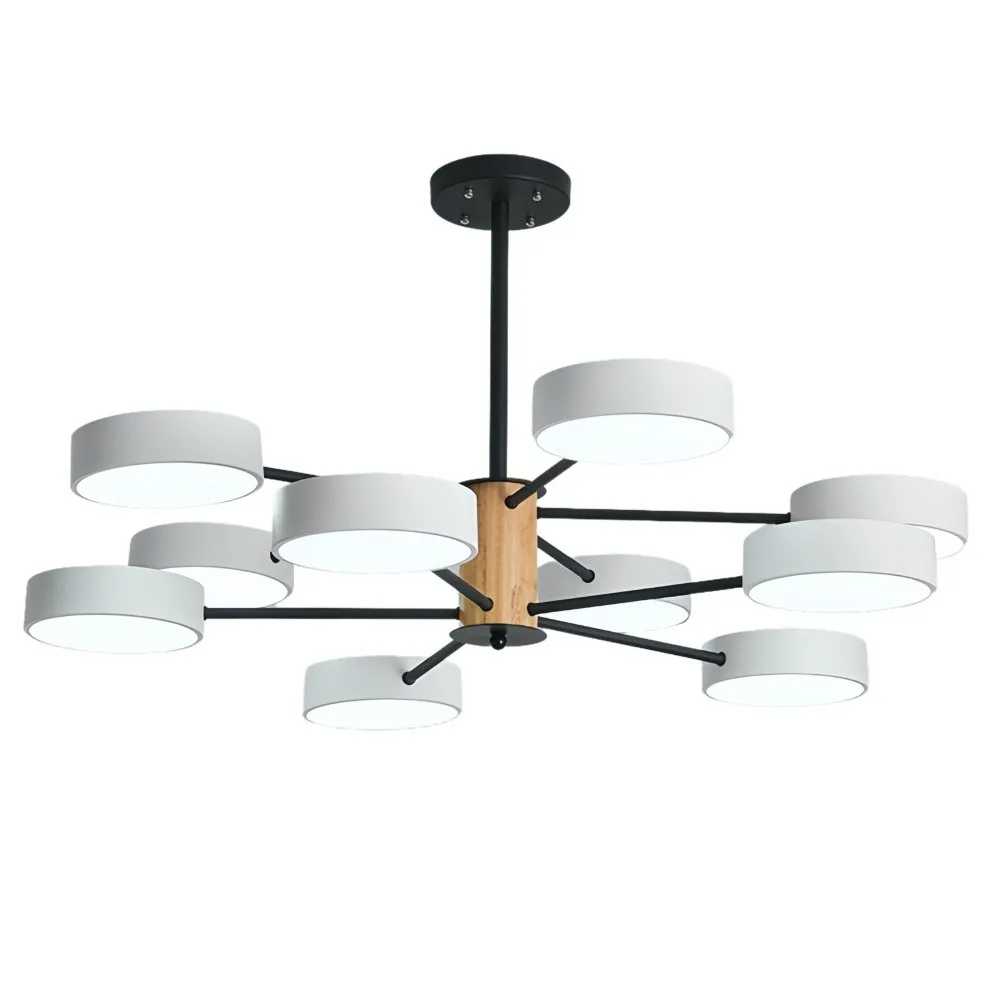 Scandinavische kroonluchter met houten takken - Sputnik Disc LED-lamp HL1352