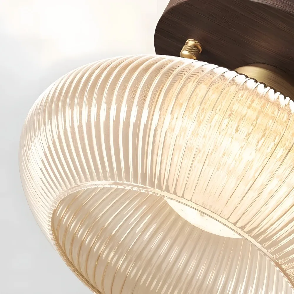Soliro moderne glazen koepelplafondlamp met strakke, minimalistische vorm voor keukens en woonkamers HL2428