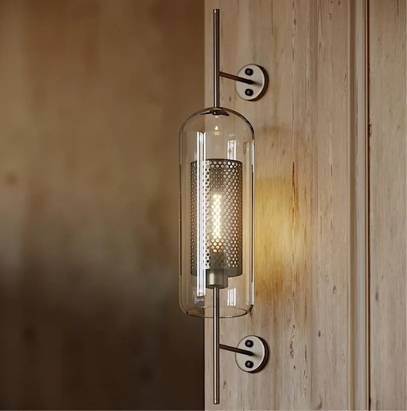 Vintage Glazen Wandlamp Woonkamer Industrieel HL50