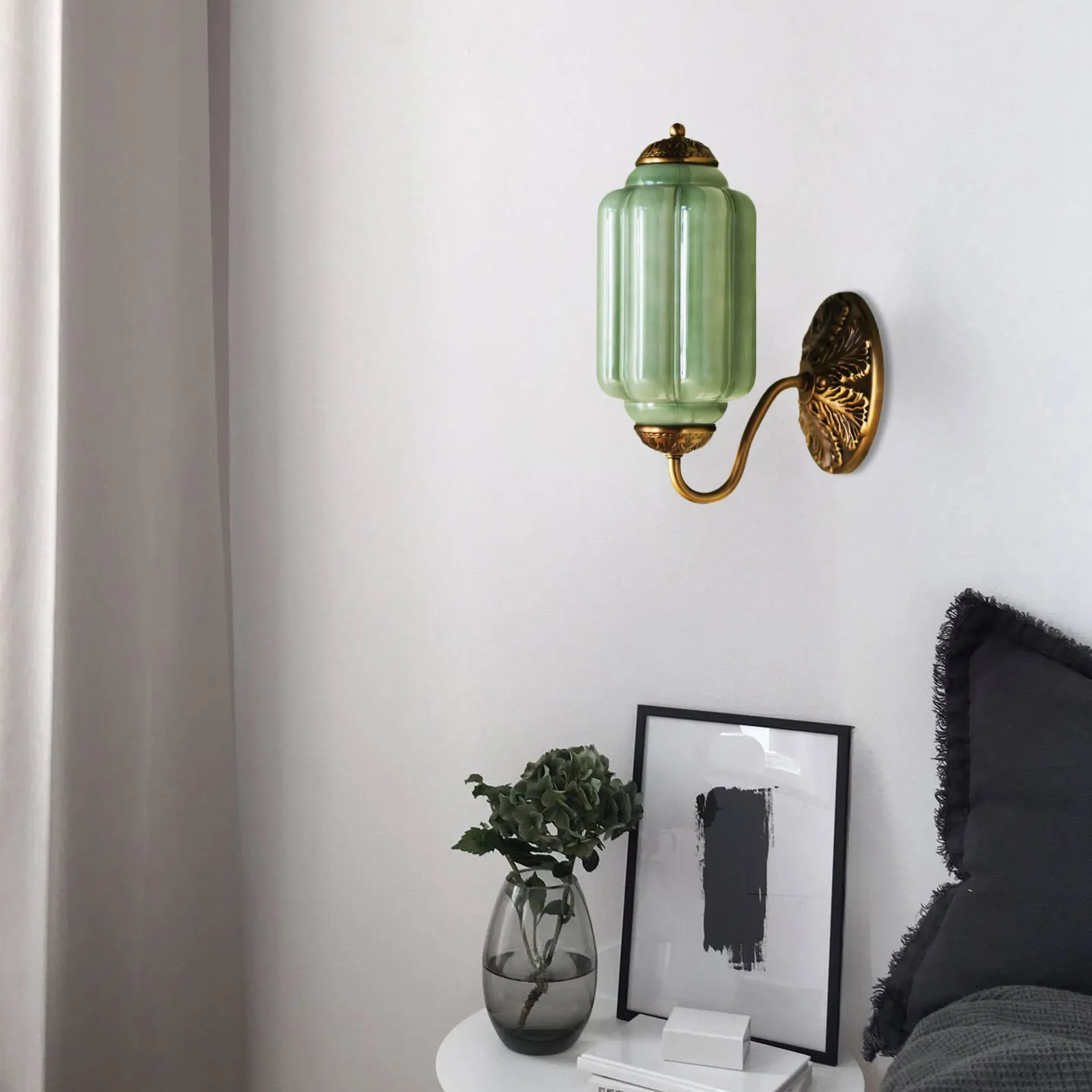 Vintage Melkglas Eloise Kandelaar Wandlamp HL844