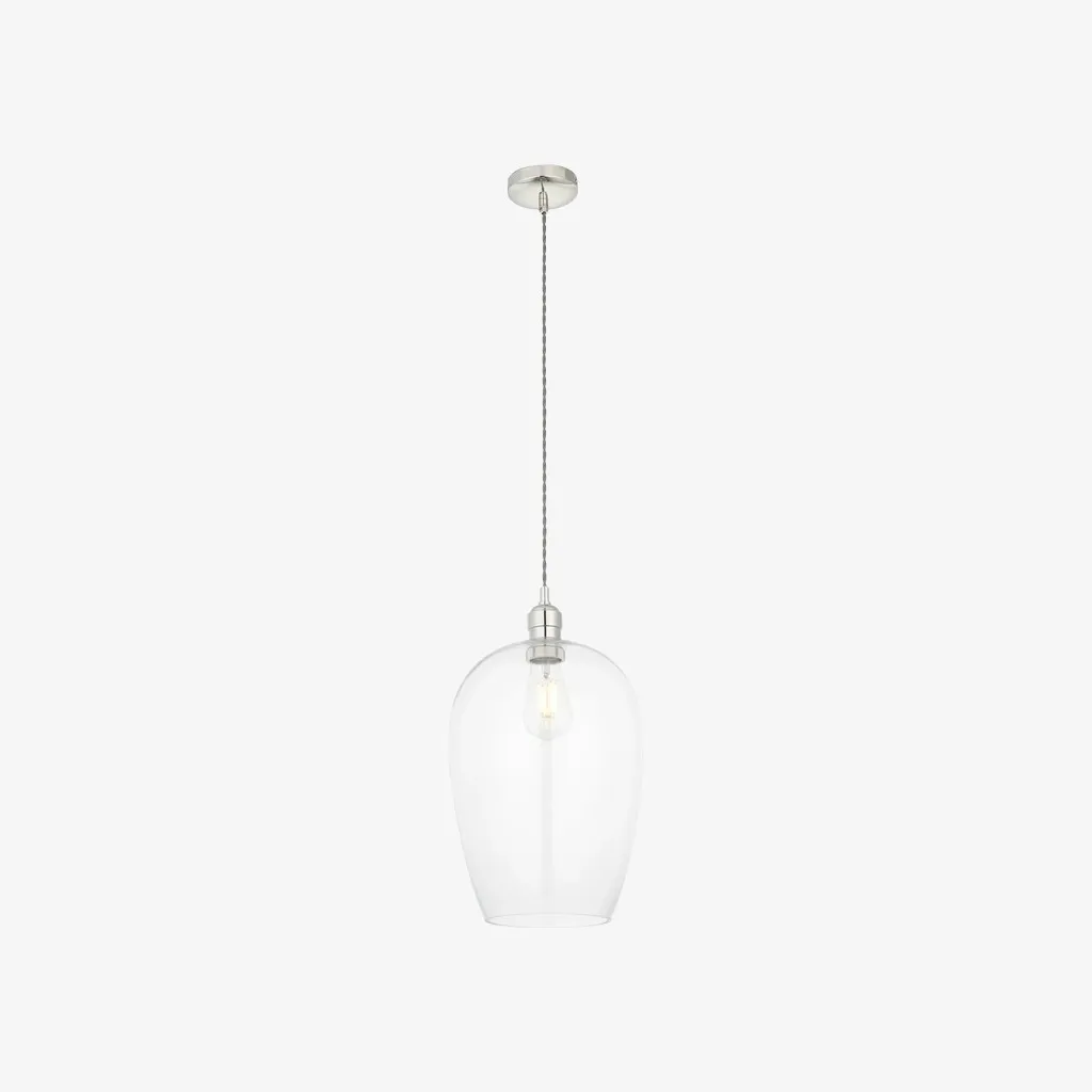 Clarione in hoogte verstelbare glazen hanglamp - Klassieke Art Deco lamp HL2231