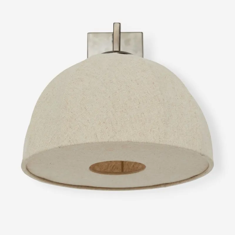 Lumarys Swing-Arm Wandlamp - Sculpturale wandlamp met linnen kap in organische stijl voor woon- of slaapkamer HL1874