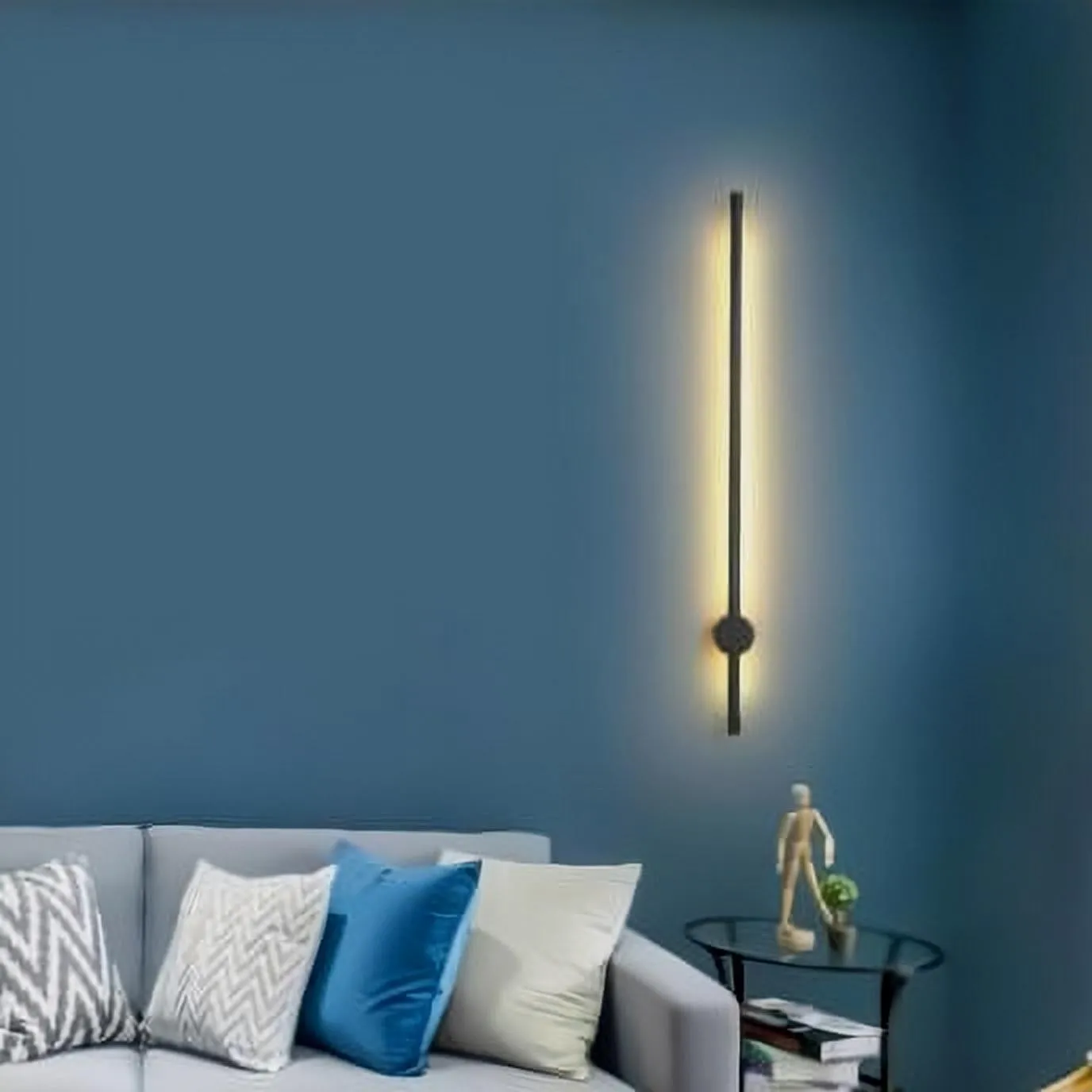 Industriële zwarte lineaire LED wandlamp HL159