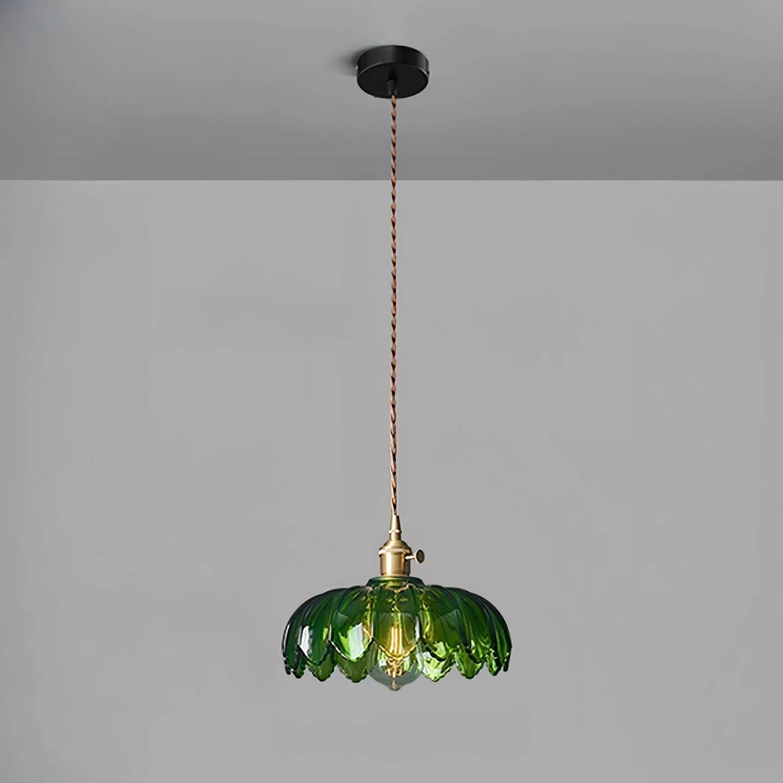 Retro Petal Groene Hanglamp HL600