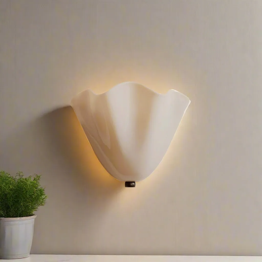 Skirt-serie Retro gekleurde glazen rok schelp wandlamp HL1281