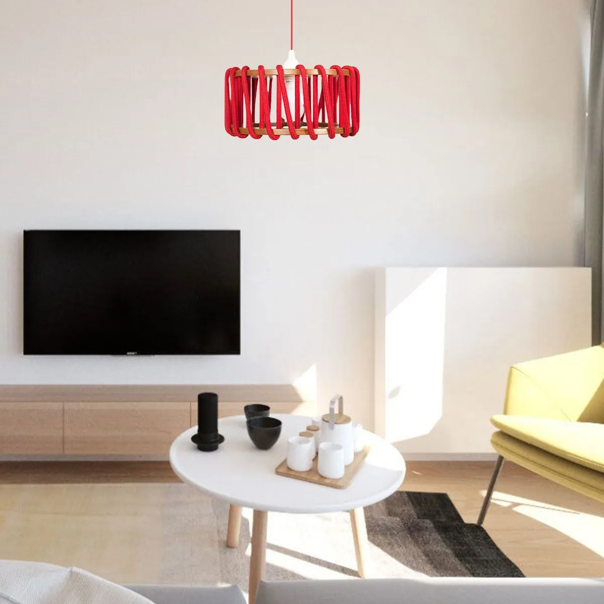 Minimalistisch Kleurrijk Touw Ontwerp Hanglamp HL306