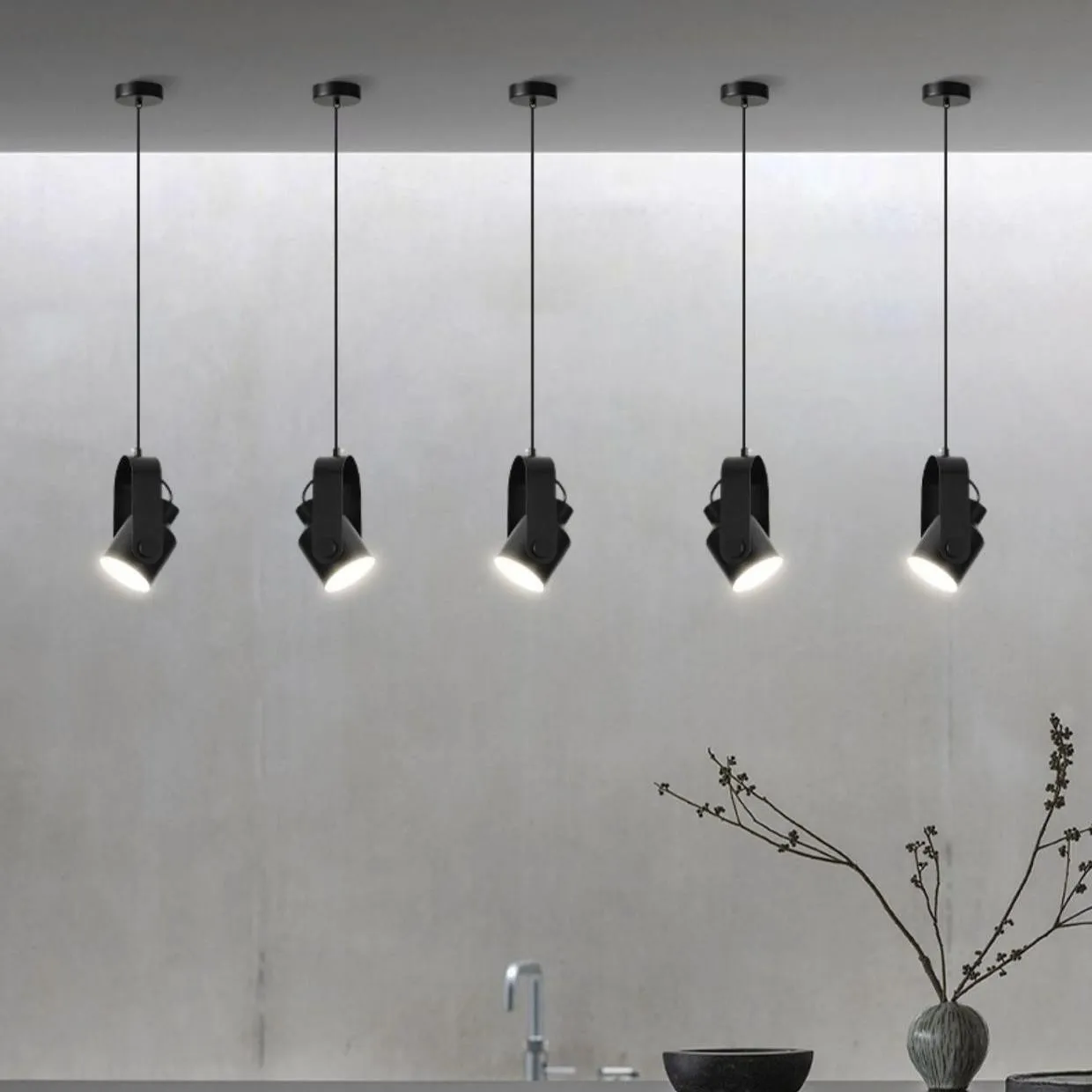 Verstelbare metalen kunst draaibare spot hanglamp HL125