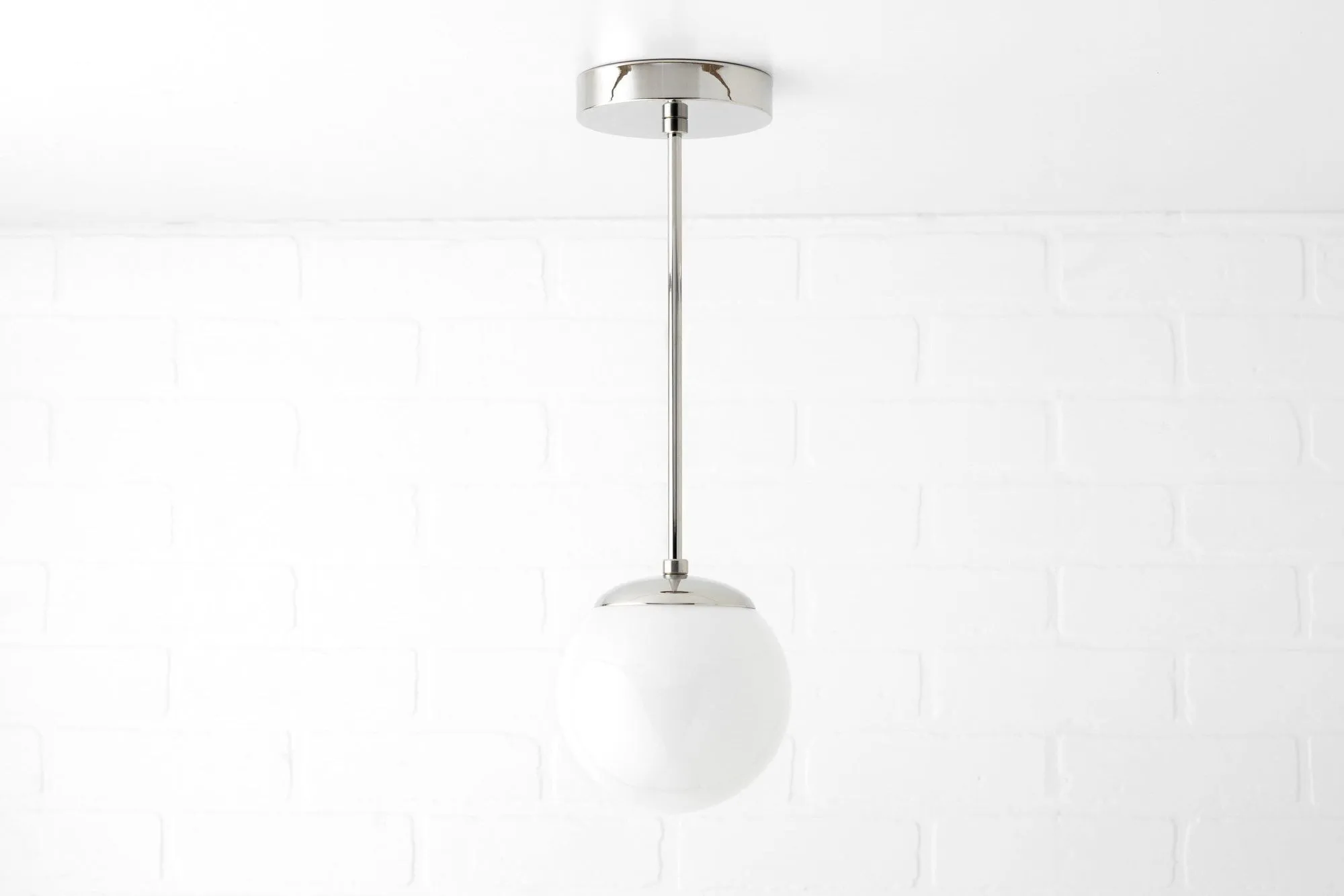 Glorica Glazen Witte Bolvormige Hanglamp - Mid-Century Modern Glazen Hanglamp HL1672