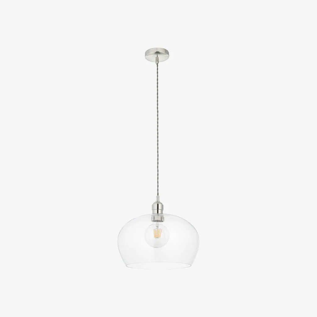Clarione in hoogte verstelbare glazen hanglamp - Klassieke Art Deco lamp HL2231