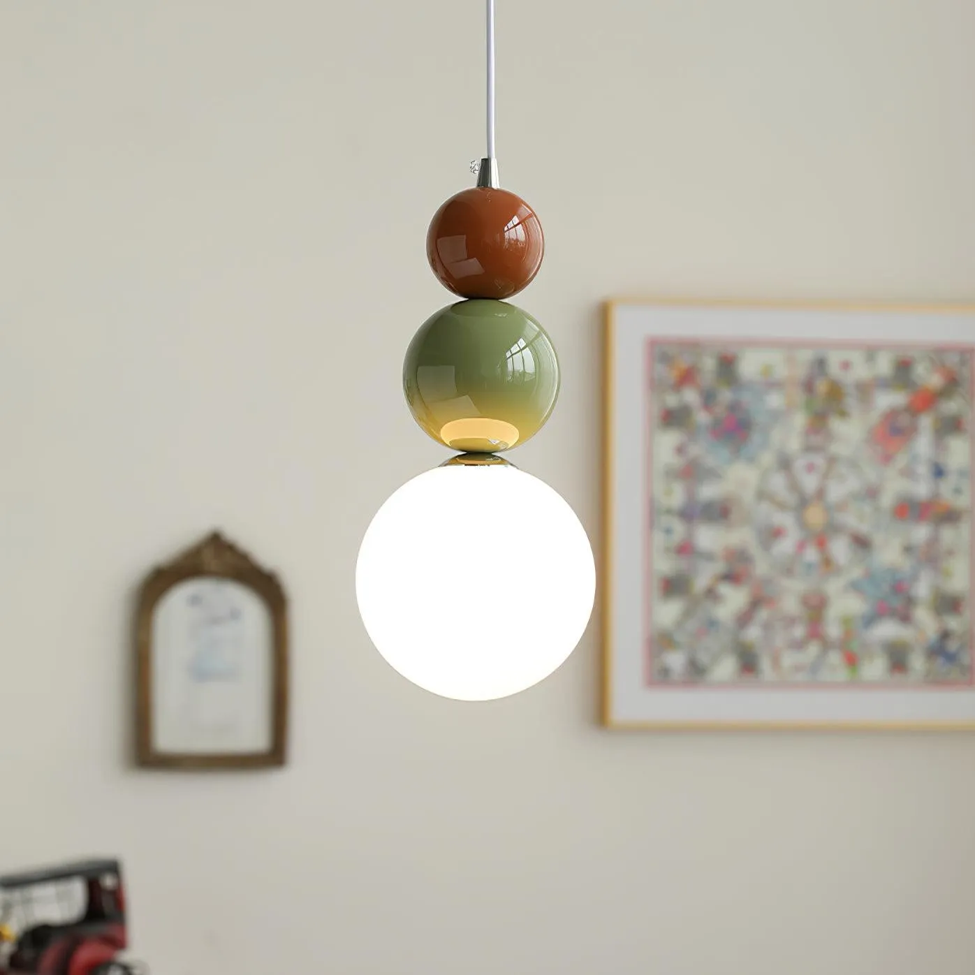 Nordic Cream Moderne Eenvoudige Dot Hanglamp HL460