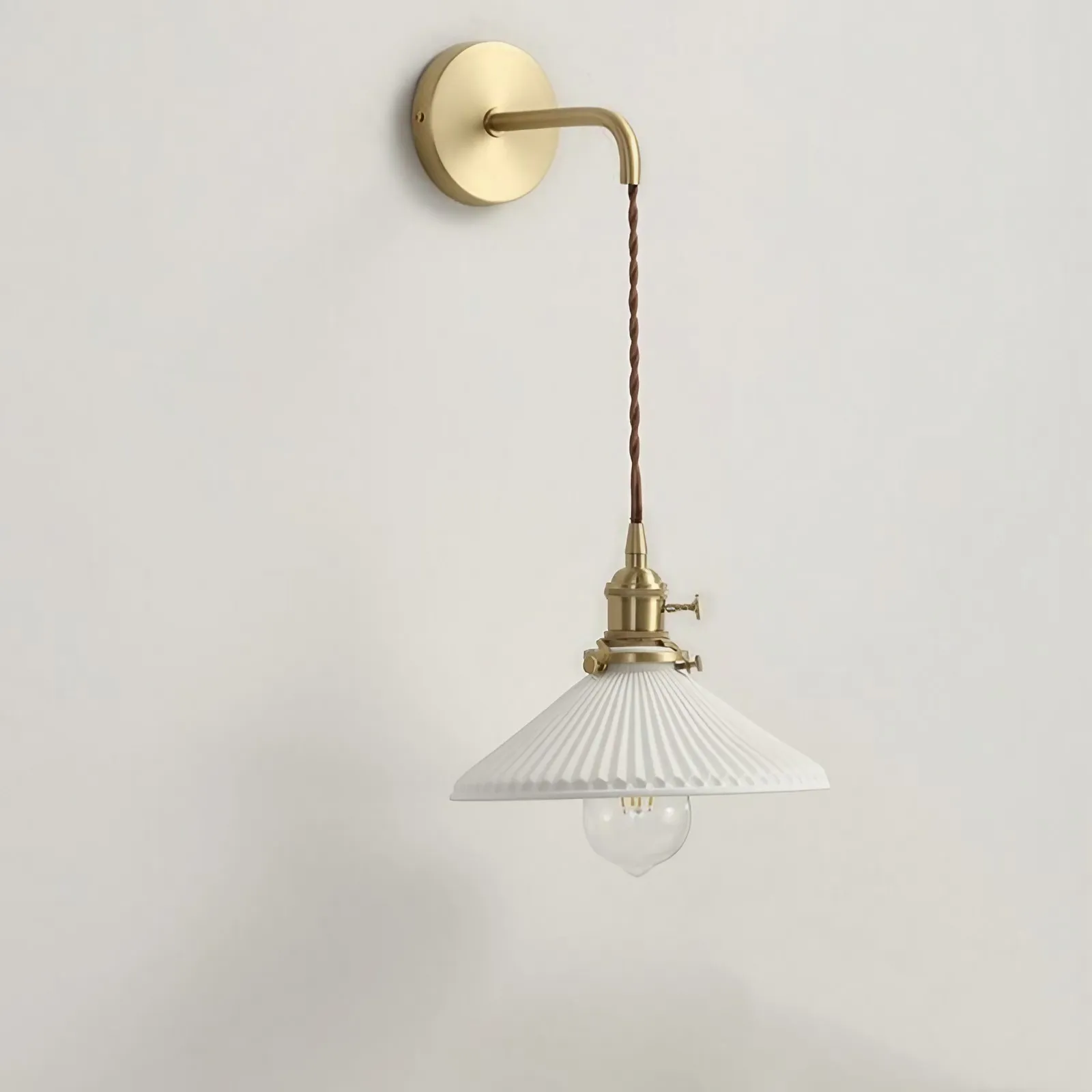 Moderne Kunst Design Geplooide Keramische Wandlamp HL281