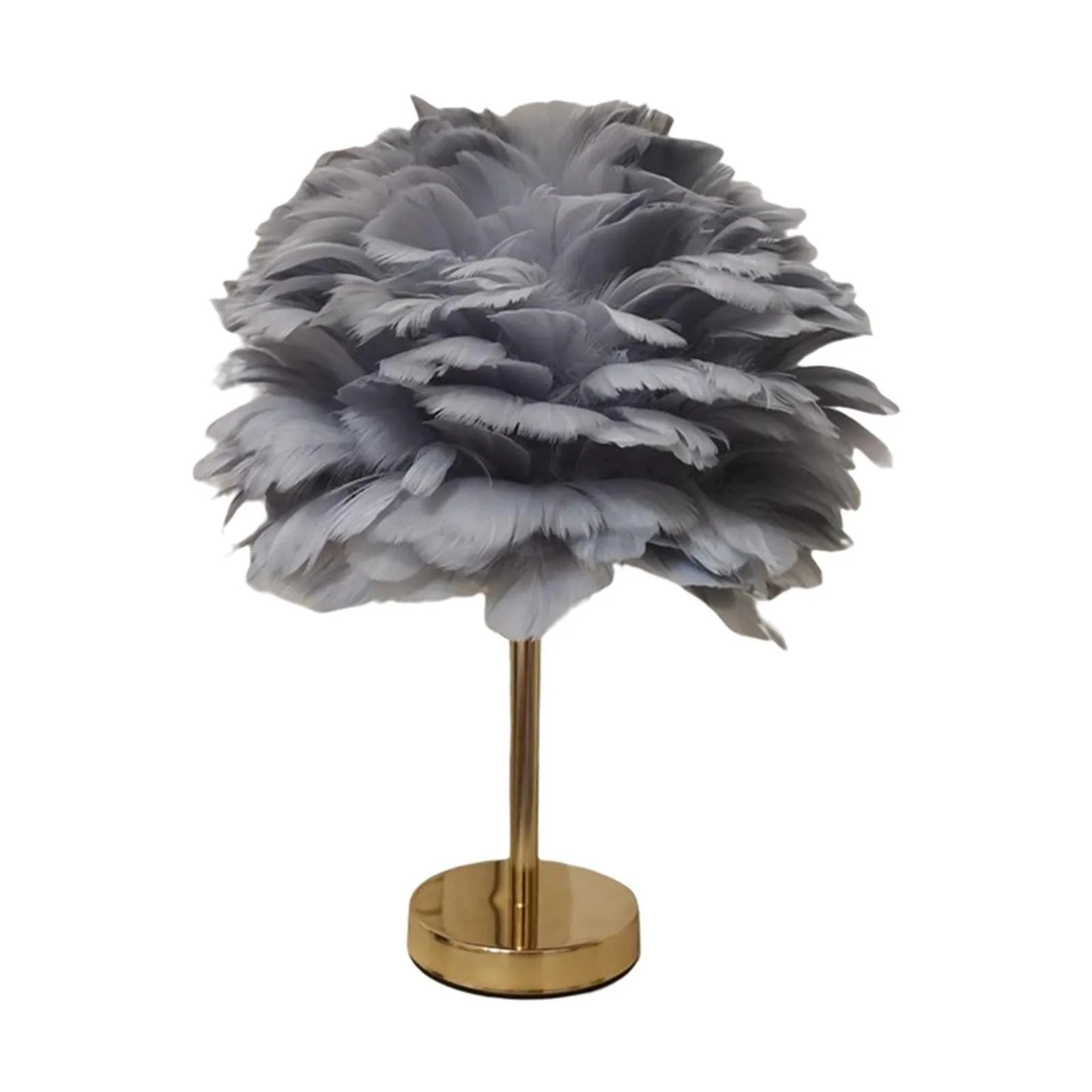 Moderne pluizige Feather tafellamp voor slaapkamer HL09