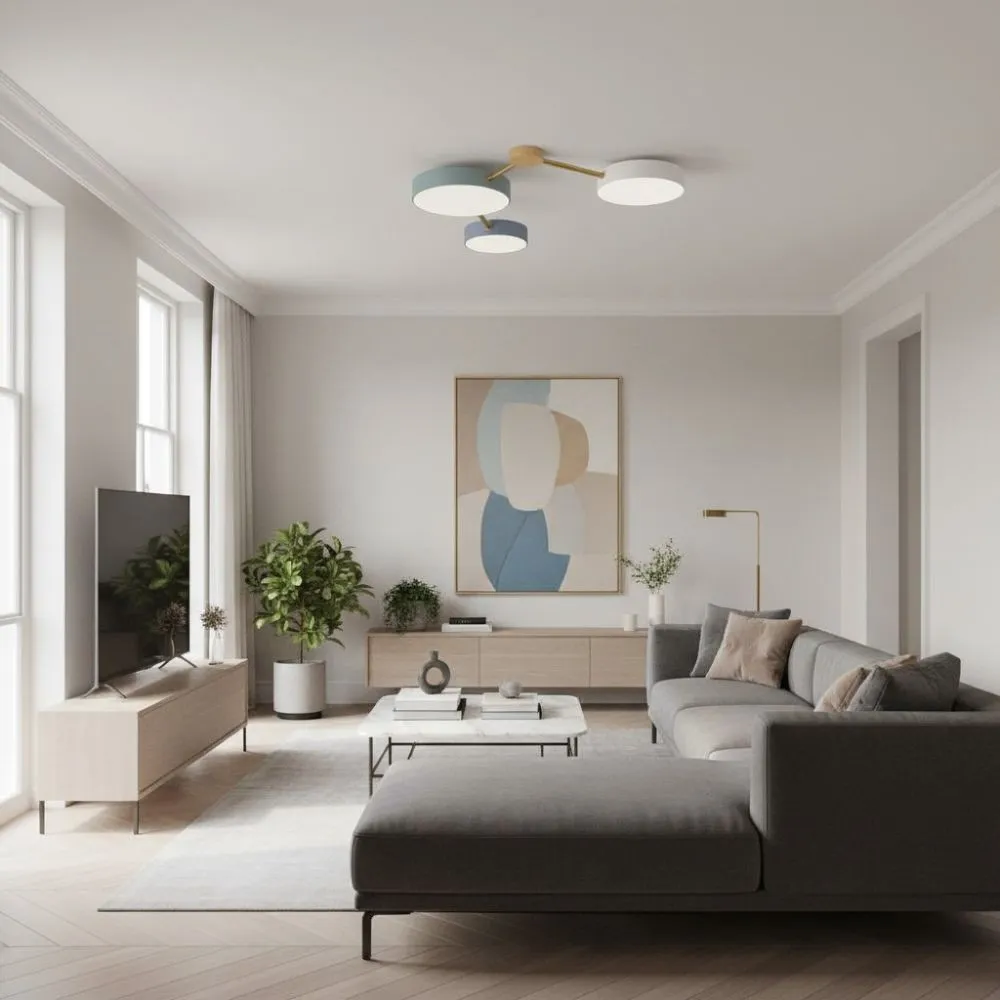Nordic ronde LED plafondlamp - houten taklamp voor slaapkamer HL1347