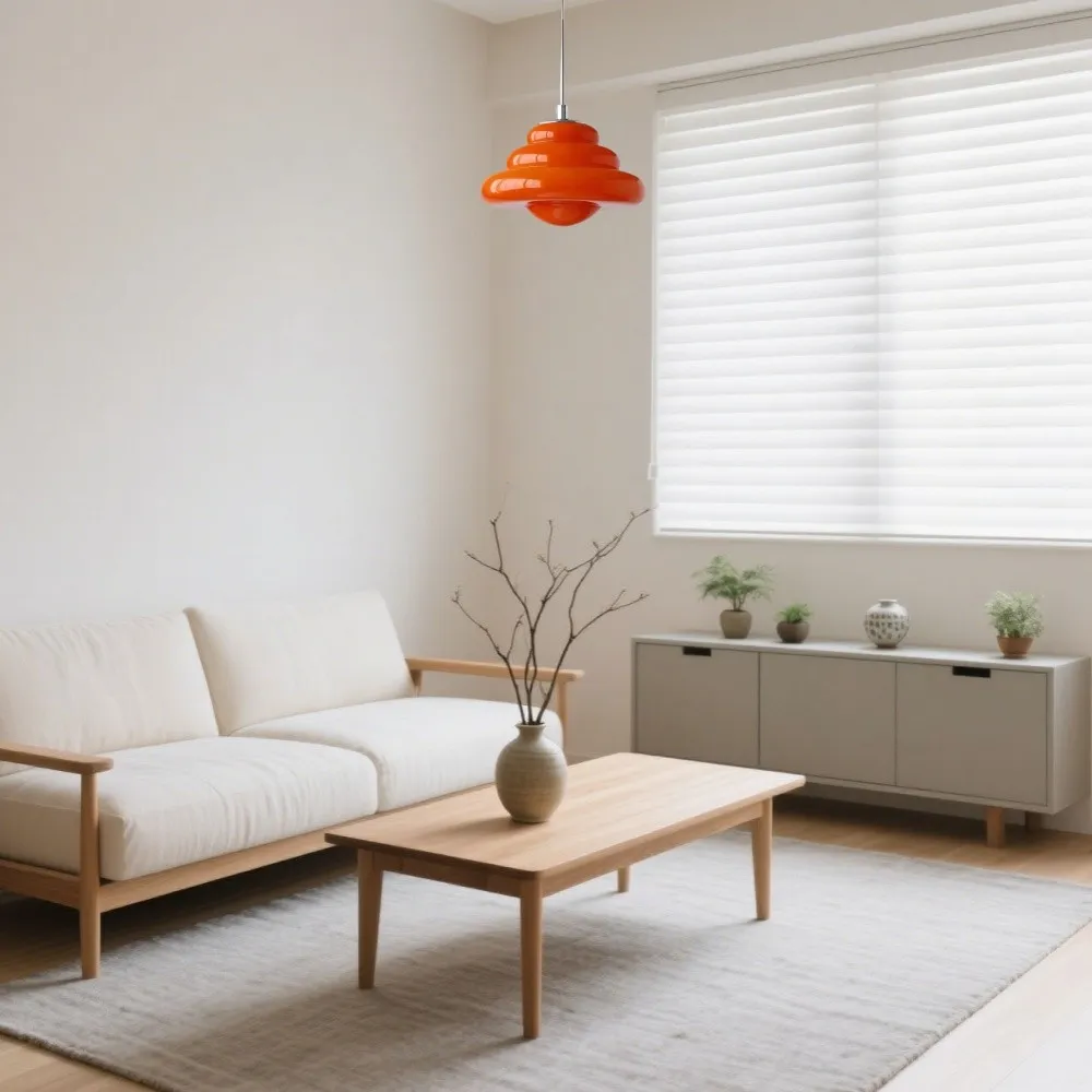 Art Deco glazen hanglamp - Bauhaus Donut kleurrijk ontwerp HL1334