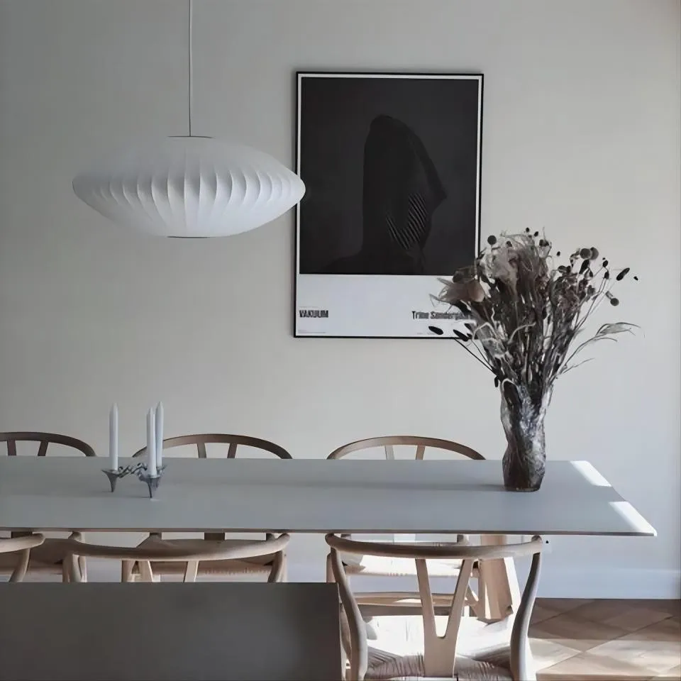 Saucer Zijde Bubble Hanglamp Woonkamer