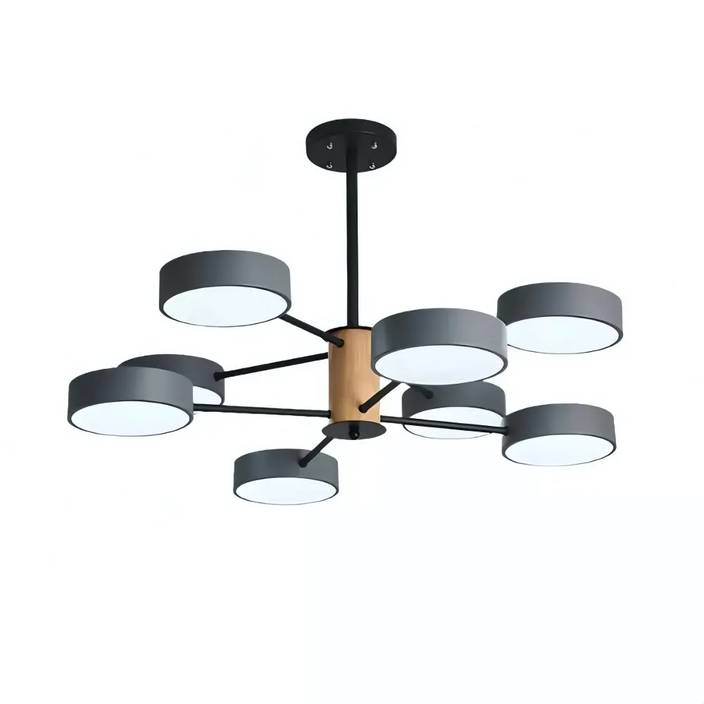 Scandinavische kroonluchter met houten takken - Sputnik Disc LED-lamp HL1352