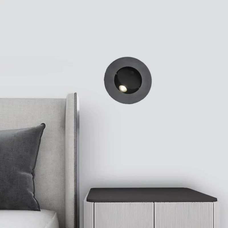 Draaibare inbouw led leeslamp voor naast het bed HL149