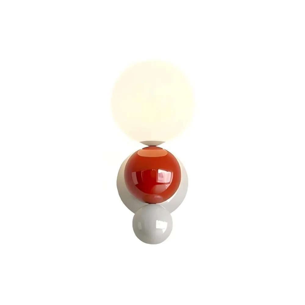 Kleurrijke Crèmekleurige Bolvormige Wandlamp HL321