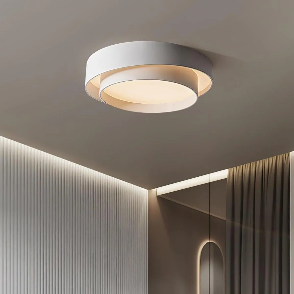 Dubbele ronde schijf Melody plafondlamp HL165