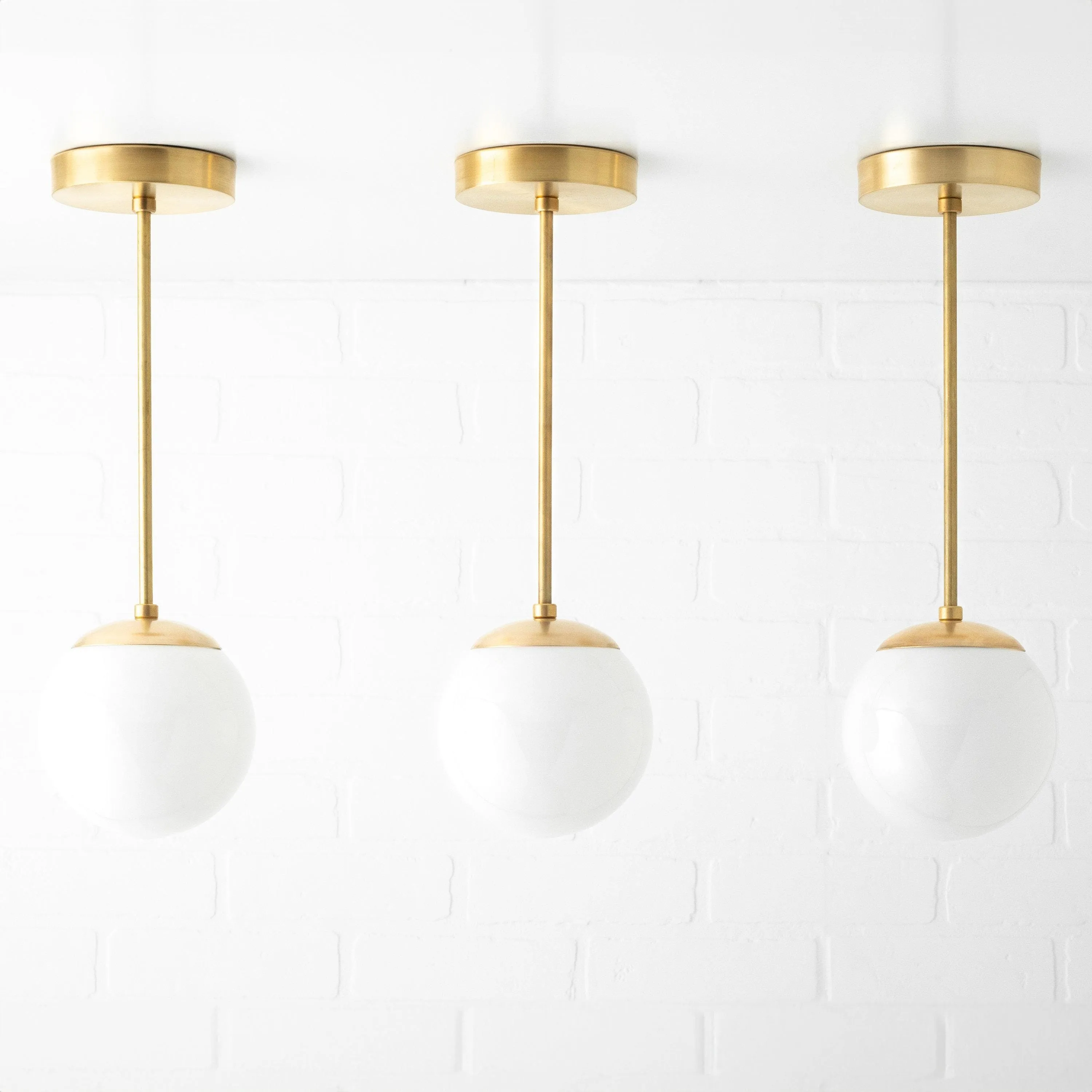 Glorica Glazen Witte Bolvormige Hanglamp - Mid-Century Modern Glazen Hanglamp HL1672