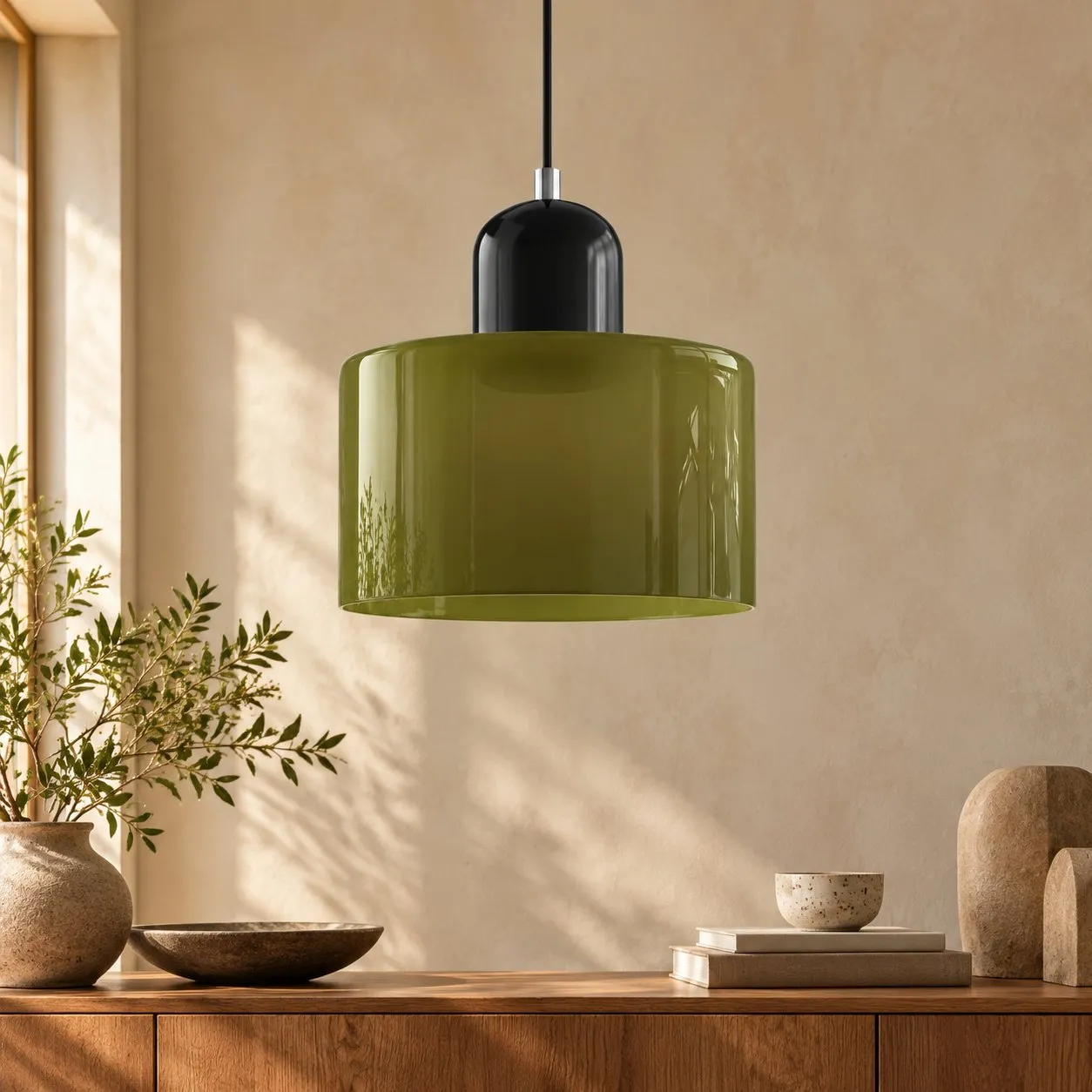 HL107 credenza nera e verde